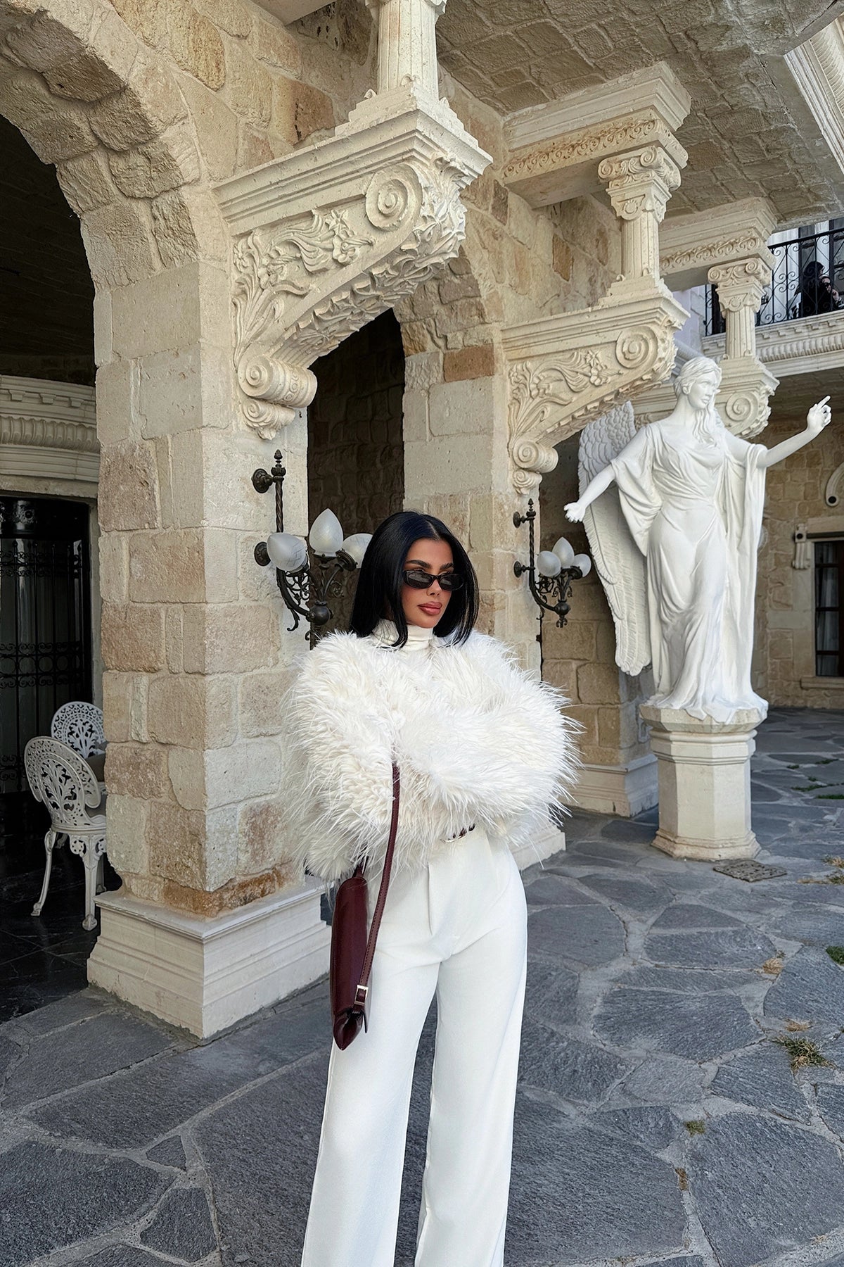 Blaise Luxe Feathered Fur Jacket