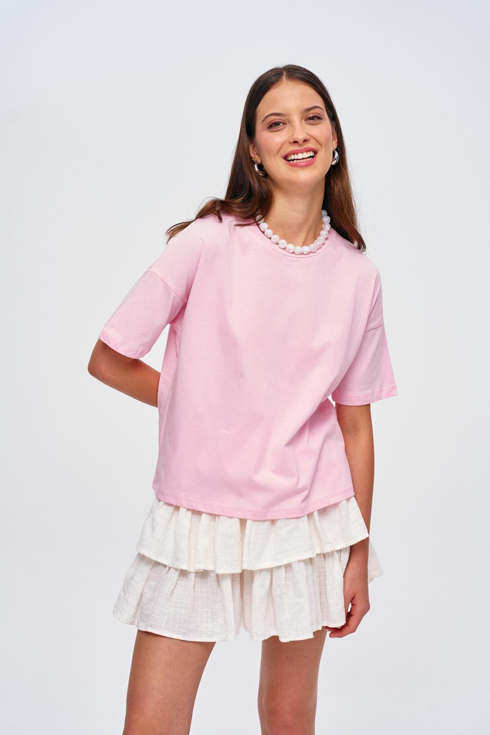 Rosa Basic-T-Shirt