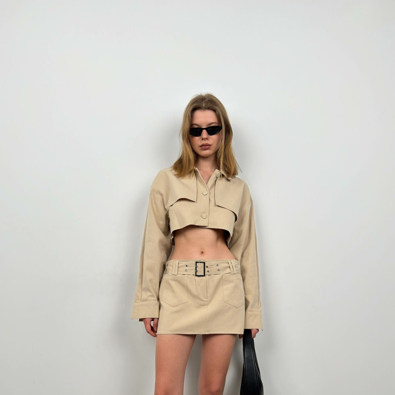 Kurze Jacke in Desert Sand