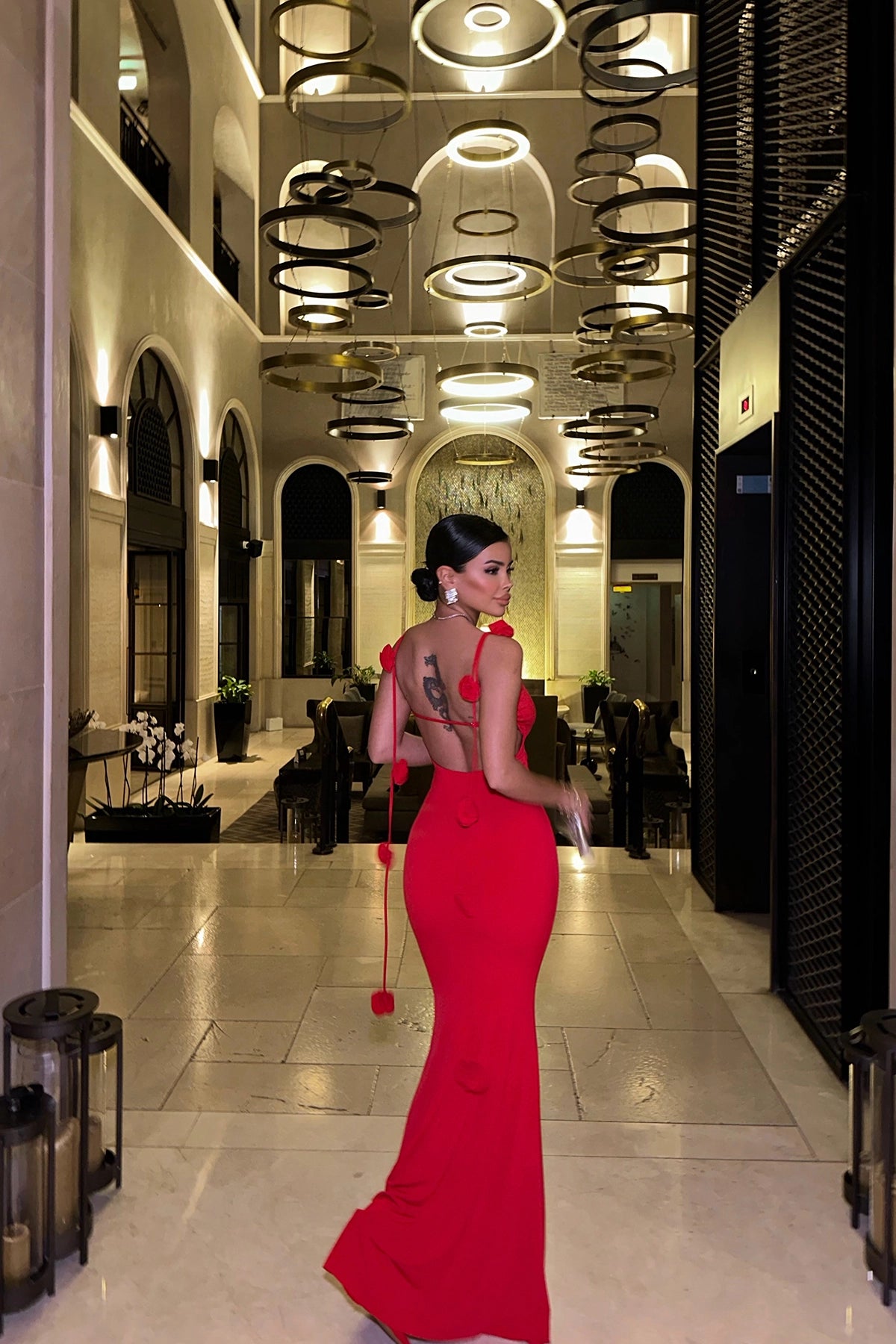 Red Dominican Rose Dress